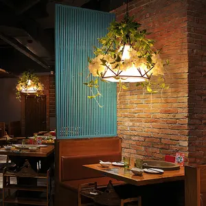 New Design Indoor Decoration Shop Restaurant Home Bar Modern Green Plant Led Pendant Light