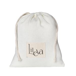 Sacchetto portaoggetti in cotone waffle personalizzato con etichetta personalizzata, custodia antipolvere per l'organizzazione di vestiti e calzini - Product Image 4