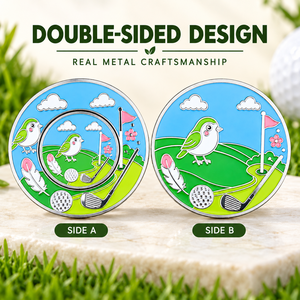 Marcador Magnético de Doble Cara para Pelotas de Golf con Marcador Central Desmontable, Ideal para Regalos de Clubes de Golf y Torneos - Product Image 2