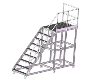 Quality aluminum supplier aluminum profile maintenance Ladder & adjustable workshop aluminum step platform