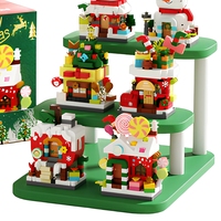 Ensemble de blocs de puzzle Père Noël de haute qualité, en plastique ABS, jouet DIY à micro-particules, cadeau de Noël, unisexe, 14 ans et plus