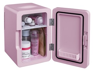 6L Skincare Beauty Cooler <b>Mini</b> Fridge with LED Light and Mirror Portable for Hotel & Outdoor Use Stainless Steel - Product Image 2