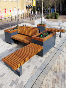 <span class=keywords><strong>Banc</strong></span> carré <span class=keywords><strong>en</strong></span> acier inoxydable anticorrosion pour aménagement <span class=keywords><strong>extérieur</strong></span> de parc, dossier de chaise <span class=keywords><strong>en</strong></span> arc, structure <span class=keywords><strong>en</strong></span> <span class=keywords><strong>fer</strong></span> <span class=keywords><strong>forgé</strong></span> personnalisable YD-18 - Product Image 3