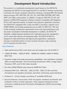 Carte de développement haute performance ESP32-P4 + ESP32-C6, Wi-Fi 6 5 BLE5, prend en charge l'IA Xiaozhi et l'IA de pointe Deepseek - Product Image 6