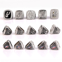Ensemble de 5 bagues de championnat de basketball en alliage, souvenir pour les fans de sport, vente en gros