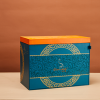 Boîte en carton rigide à double porte avec impression UV personnalisée, plusieurs compartiments, pour emballages cadeaux de Noël, vente en gros