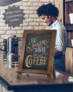 Mộc Mạc Trang Trí Bằng Gỗ Khung Đứng Bảng Đen Đăng Memo Magnetic Board Bảng Đen Bằng Gỗ - Product Image 6