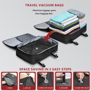 Sacs de voyage <span class=keywords><strong>sous</strong></span> <span class=keywords><strong>vide</strong></span> avec pompe électrique sans fil, cubes d'emballage de compression pour vêtements pour bagage à main <span class=keywords><strong>valise</strong></span> à dos - Product Image 3