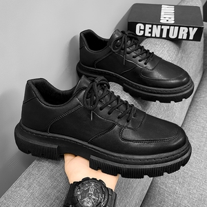 Sepatu kulit pria, sepatu kasual pria trendi, sepatu kulit nyaman, modis, kualitas tinggi, anti selip, dan tahan aus - Product Image 5