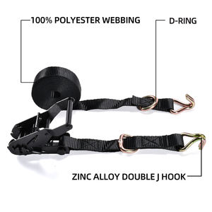 Sangles d'arrimage à <span class=keywords><strong>cliquet</strong></span> personnalisées à haute tension avec boucle en D de 27 mm, directement de l'usine, pour la logistique des sports motorisés - Product Image 3