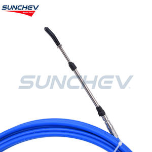 Câble de commande <span class=keywords><strong>d</strong></span>'accélérateur de bateau 28 pieds (bleu) pour moteur <span class=keywords><strong>hors</strong></span>-bord universel de bateau - Product Image 4