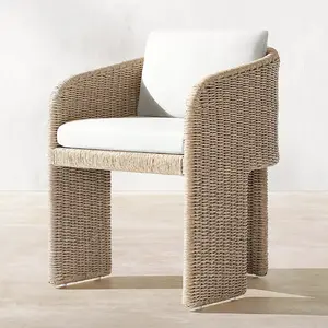 Factory Outlet Patio Furniture Outdoor Rattan Woven Rope Dining Chair Garden Rattan Outdoor Chair