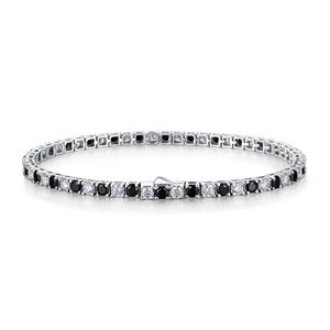 Bracciale Tennis in Moissanite da 2,0mm Bicolore in Argento 925 Placcato Oro 18K, Elegante Braccialetto in Moissanite, Idea Regalo per Donna - Product Image 6