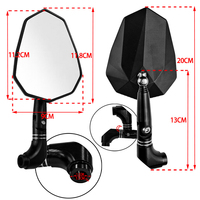 Rétroviseur de guidon de moto anti-éblouissement haute définition, rétroviseur pliable en aluminium billette personnalisé pour moto sportive et scooter