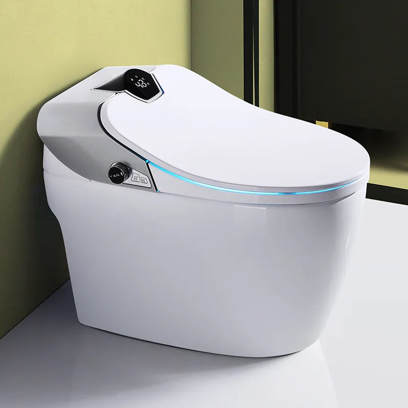 バスルーム衛生陶器セラミックワンピーストイレ自動フラッシュ便器ボウルインテリジェントWCスマートトイレCE証明書付き