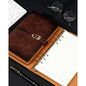 Cuaderno de Cuero Vacuno Hecho a Mano de Primera Calidad, con Hojas Sueltas, para Diario, Diario Recargable Vintage para Viajes, Cierre de Hebilla, A5 - Product Image 3