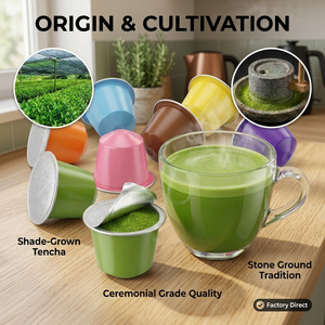 Cápsulas de Matcha Detox Cleanse, Cápsulas de Té Verde Puro Compatibles con Nespresso, <span class=keywords><strong>Dolce</strong></span> <span class=keywords><strong>Gusto</strong></span>, Keurig, Dosis Individual, Bienestar Diario, a Granel - Product Image 2