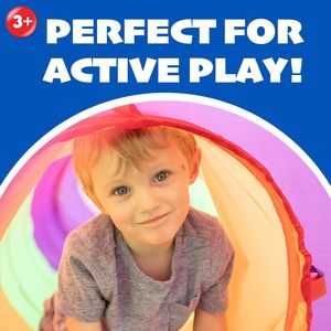Tunnel de jeu pour enfants et tout-petits, tente tunnel colorée, jouet tunnel à ramper pop-up, tunnel à ramper double usage pour garçons et filles, jeu en plein air - Product Image 5