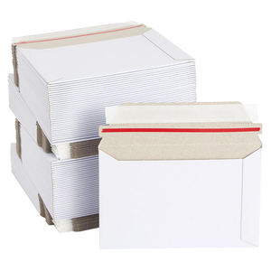 <span class=keywords><strong>Enveloppes</strong></span> rigides personnalisées avec logo, en carton, avec ruban adhésif double face et bande rouge facile pour l'expédition - Product Image 2