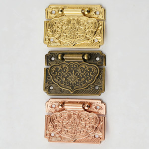 Furniture Locks Zinc Alloy Square Buckle Antique Brushed Gold Rose Copper Color Traditional Design Durable Hardware Accessory - Product Image 1