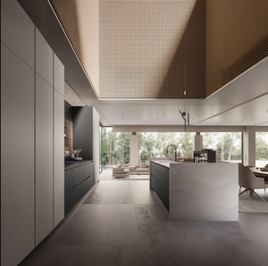 Muebles de Cocina Modernos de Lujo Estilo Italiano, Diseño Minimalista de Metal y Madera, Muebles de Cocina Personalizados para Toda la Casa - Product Image 4