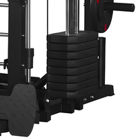 Station d'entraînement complète multifonctionnelle Smith Machine pour la maison avec système de croisement de câbles