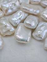 Perles baroques rectangulaires, semi-finies pour la création de bijoux DIY