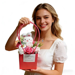 Regalo de San Valentín <span class=keywords><strong>AIDA</strong></span> para Novia, Regalo de Cumpleaños ROMÁNTICO y Creativo, Caja de Regalo de Alta Gama con Flor de Jabón de 33 cm de Altura, Sin Impresión - Product Image 2