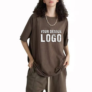 Camiseta de Hombre de Cuello Redondo, Estilo Vintage, Lavada, de Alta Calidad, Color Sólido, Deportiva, con Hombros Caídos, para Primavera/Verano - Product Image 5