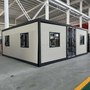 Maison conteneur de luxe <span class=keywords><strong>à</strong></span> double aile extensible 20ft 40ft, aménagement <span class=keywords><strong>ouvert</strong></span>, lumière naturelle, isolée, durable pour cabane de vacances en station balnéaire - Product Image 3