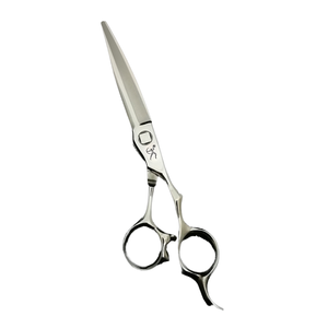 Ciseaux de salon de coiffure en acier inoxydable VG10, lame droite, manche en acier, pointe affûtée, pour droitiers - Product Image 1