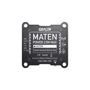 GEPRC MATEN 5.8G 2.5W VTX เครื่องส่งสัญญาณวิดีโอ FPV ระยะไกล ตัวเครื่องอะลูมิเนียม CNC พร้อม IRC Tramp OSD สำหรับโดรน RC แข่งควอดคอปเตอร์ - Product Image 1