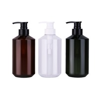 Bouteilles de shampooing étiquettes 500ml vide rechargeable en plastique presse bouteille corps savon shampooing revitalisant main savon hôtel