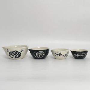 Ensemble de 4 bols doseurs (Noir et blanc citrouille) - Product Image 2