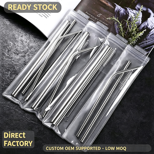 <b>Stainless</b> <b>steel</b> drinking <b>straw</b>, environmentally friendly <b>straw</b> set, colored beverage <b>straw</b>, coffee, milk tea <b>straw</b> gift Reusable - Product Image 5