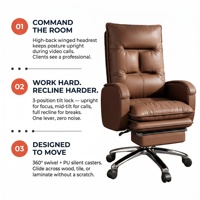 Chaise de bureau ergonomique E-Sports Dossier de levage confortable PU moderne adapté aux sédentaires pour la diffusion à domicile Ancre enregistrée en direct