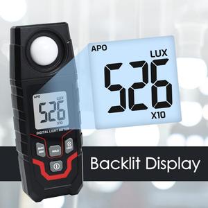 Medidor de Luz Digital de Alta Precisión, 200,000 LUX / 20,000 FC, Iluminómetro Portátil con Rango Automático para Oficina - Product Image 1