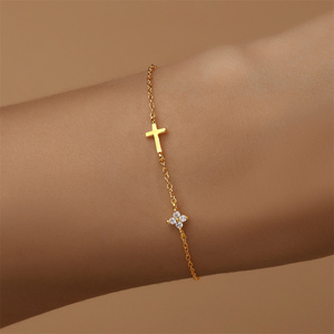 Pulsera de Plata 925 con Cruz, Regalo de Amor para Chicas, Uso Diario - Product Image 6