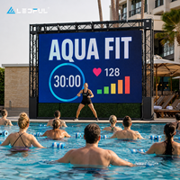 Écran LED d'entraînement résistant aux intempéries P4.81 pour cours de fitness aquatique avec protection IP65 et haute luminosité, installation fixe