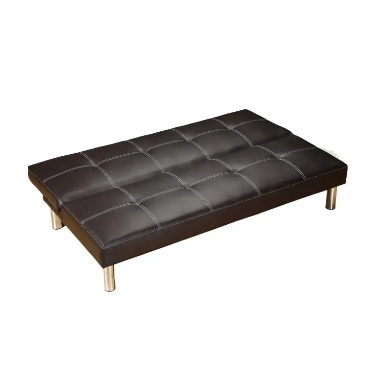 Sofá cama y sofá cama de piel sintética, color negro, moderno y cómodo, para el mercado británico