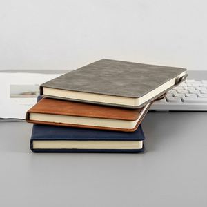 สมุดโน้ตปกแข็งหนัง PU ขนาด A5 พร้อมโลโก้สั่งทำ 100 แผ่น เย็บเข้าเล่ม พร้อมห่วงใส่ปากกา สำหรับโรงเรียน สำนักงาน หรือเป็นของขวัญ - Product Image 2
