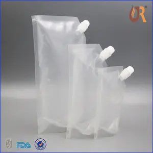 5L Outdoor Emergency Drink Water Tank Storage Bags Clear Stand Up Plastic Spout Pouches