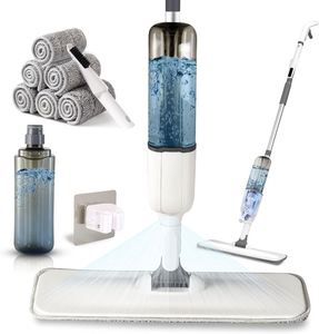 Mopa de Microfibra para Limpieza de Pisos, Mango Telescópico, Diseño Ecológico, Tanque de Agua de 370 ml, Alta Absorción, Ligera - Product Image 1