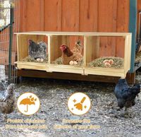 Nichoirs pour poulets 3 compartiments nichoir mural Coop utilisation polyvalente nichoirs en bois pour poules