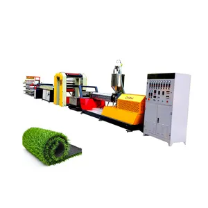PP PE Polypropylene fibrillated tape/Carpet artificial grass yarn extruding making machine for Brazil Russia market