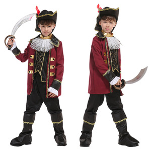 Costume de <span class=keywords><strong>pirate</strong></span> pour enfants, vêtements de fête, costume de capitaine <span class=keywords><strong>des</strong></span> Caraïbes pour garçons, déguisement COS - Product Image 1