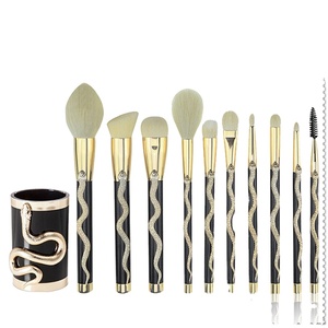 Yue Bán Buôn 10 cái/bộ Nghề Công Cụ Bàn Chải 3D Lập Thể Rắn Trang Điểm Bàn Chải Pha Lê Mỹ Phẩm Trang Điểm Bàn Chải Thiết Lập - Product Image 1