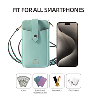 Femmes sac à main en cuir téléphone portable étui portefeuille étui pour iPhone 16 petite bandoulière épaule téléphone sac pochette sac à main pochette
