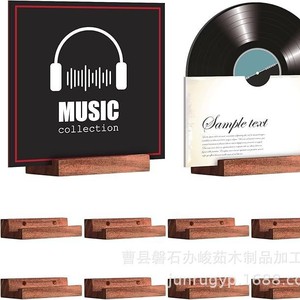 Wooden Record Rack <b>Wall</b> Mounted <b>Vinyl</b> Album CD Display Storage Shelf For Living Room Home Decor - Product Image 1