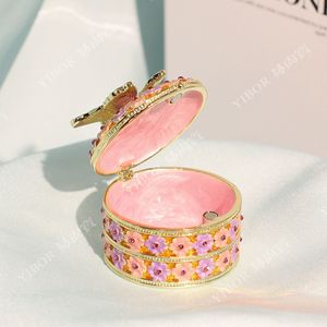 Promotion émail bibelot boîte à bijoux pour la décoration de la maison charmant porte-bijoux pour enfants petite boîte en métal - Product Image 5